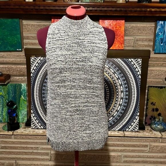 Gap Marled Sleeveless Mock Turtleneck Sweater Size Small - Picture 1 of 8